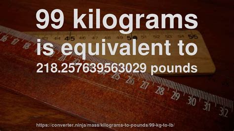 99lbs to kg|Convert 99 lbs to kg – To Kilogram